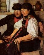 Wilhelm Leibl Das ungleiche Paar oil painting reproduction
